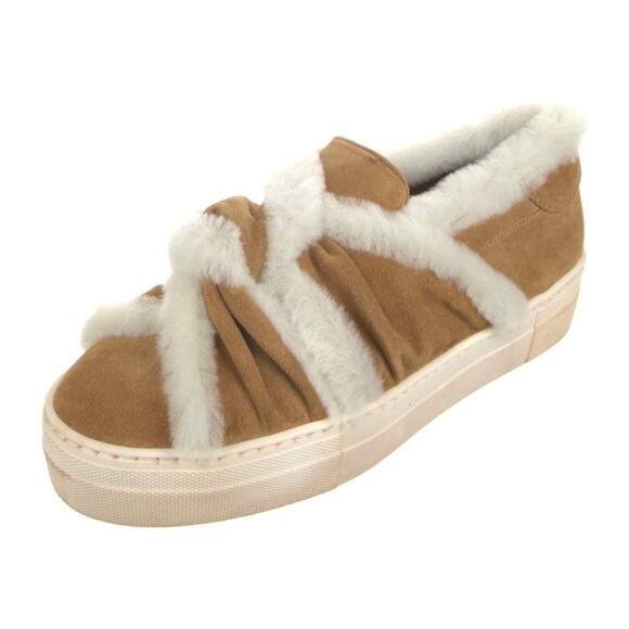 MAJE Suede Slip on Sneakers with Shearling Trim size 36 / 5.5 US - Picture 1 of 8